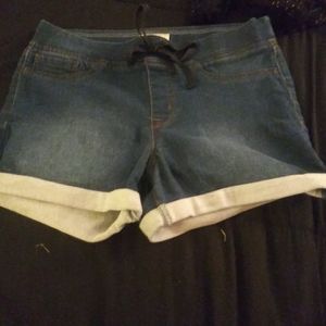 Lei jean shorts stretch waist size large